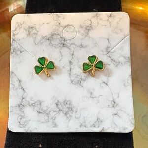 🆕Gold Plated Shamrock Earrings
